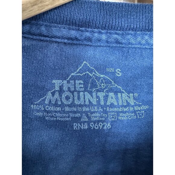 The Mountain Blue Christmas Santa Kitty Cat T Shirt Men’s Small - Picture 4 of 4